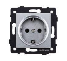 Розетка штепсельная SCHUKO 16A/250 В, серый Kollinger REA-002GY для Aspekt, Eleganz, Reflex
