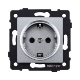 Розетка штепсельная SCHUKO 16A/250 В, серый Kollinger REA-002GY для Aspekt, Eleganz, Reflex