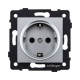 Розетка штепсельная SCHUKO 16A/250 В, серый Kollinger REA-002GY для Aspekt, Eleganz, Reflex