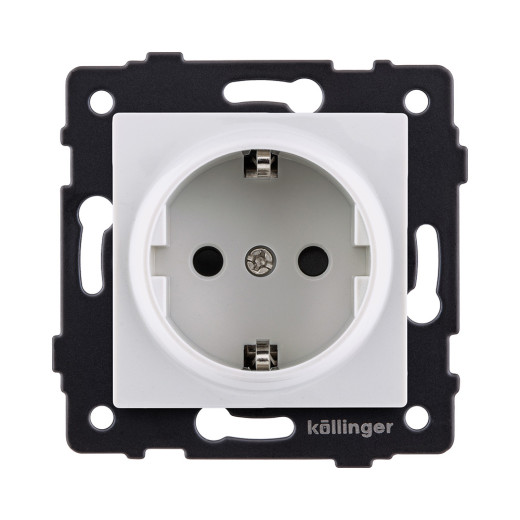 Розетка штепсельная SCHUKO 16A/250 В, белый Kollinger REA-002WH для Aspekt, Eleganz, Reflex