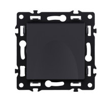 Розетка штепсельная SCHUKO 16A/250 В с крышкой, черный Kollinger Asthetik AS-015BK