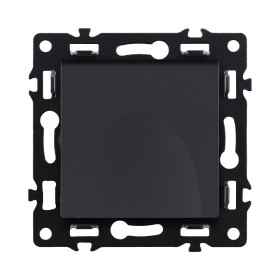 Розетка штепсельная SCHUKO 16A/250 В с крышкой, черный Kollinger Asthetik AS-015BK