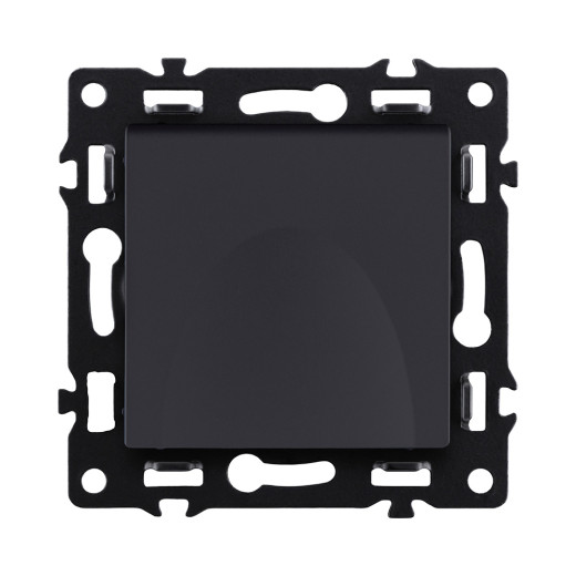 Розетка штепсельная SCHUKO 16A/250 В с крышкой, черный Kollinger Asthetik AS-015BK