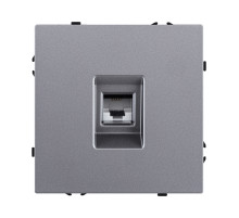 Розетка телефонная RJ11, серый Kollinger Eclipse EC-019GY