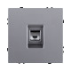 Розетка телефонная RJ11, серый Kollinger Eclipse EC-019GY