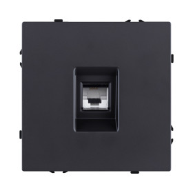 Розетка телефонная RJ11, черный матовый Kollinger Eclipse EC-019BK