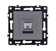 Розетка телефонная RJ11, серый Kollinger Asthetik AS-019GY