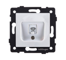 Розетка телефонная RJ11, белый Kollinger REA-009WH для Aspekt, Eleganz, Reflex