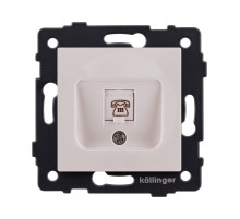 Розетка телефонная RJ11, кашемир матовый Kollinger REA-009CM для Aspekt, Eleganz, Reflex