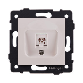 Розетка телефонная RJ11, кашемир матовый Kollinger REA-009CM для Aspekt, Eleganz, Reflex