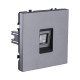 Розетка телефонная RJ11, серый Kollinger Eclipse EC-019GY