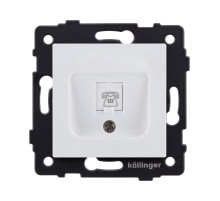 Розетка телефонная RJ11, белый матовый Kollinger REA-009WM для Aspekt, Eleganz, Reflex
