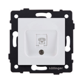 Розетка телефонная RJ11, белый матовый Kollinger REA-009WM для Aspekt, Eleganz, Reflex