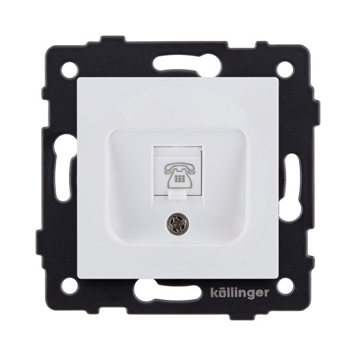 Розетка телефонная RJ11, белый матовый Kollinger REA-009WM для Aspekt, Eleganz, Reflex