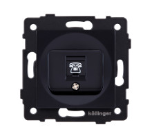 Розетка телефонная RJ11, черный Kollinger REA-009BK для Aspekt, Eleganz, Reflex