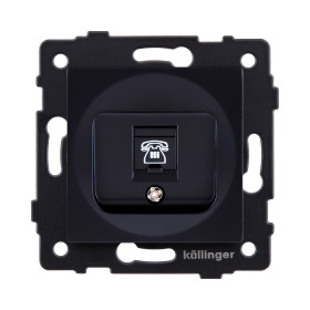 Розетка телефонная RJ11, черный Kollinger REA-009BK для Aspekt, Eleganz, Reflex