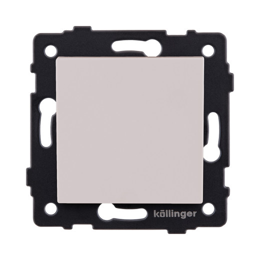 Выключатель 1-клавишный 10А/250В, кашемир матовый Kollinger REA-S-001CM для Aspekt, Eleganz, Reflex