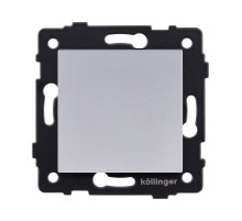 Выключатель кнопочный 1-клавишный 10А/250В, серый Kollinger REA-S-005GY для Aspekt, Eleganz, Reflex
