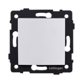 Выключатель кнопочный 1-клавишный 10А/250В, изогнутый, белый Kollinger REA-R-005WH для Aspekt, Eleganz, Reflex