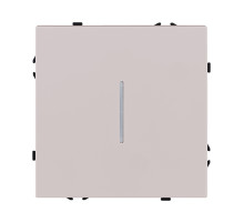 Выключатель 1-клавишный 10А/250В с LED подсветкой, кашемир матовый Kollinger Eclipse EC-007CM