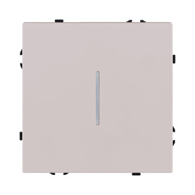 Выключатель 1-клавишный 10А/250В с LED подсветкой, кашемир матовый Kollinger Eclipse EC-007CM