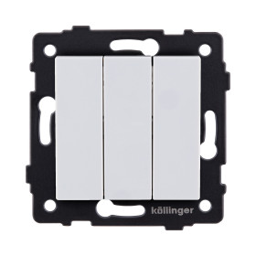 Выключатель 3-клавишный 10А/250В, белый Kollinger REA-S-012WH для Aspekt, Eleganz, Reflex