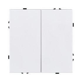 Выключатель 2-клавишный 10А/250В, белый матовый Kollinger Eclipse EC-004WH