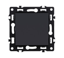 Выключатель 1-клавишный 10А/250В, черный Kollinger Asthetik AS-001BK