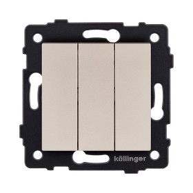 Выключатель 3-клавишный 10А/250В, золотой Kollinger REA-S-012GD для Aspekt, Eleganz, Reflex