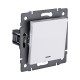 Выключатель 1-клавишный проходной 10А/250В с LED подсветкой, белый Kollinger REA-S-004WH для Aspekt, Eleganz, Reflex