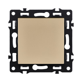 Выключатель 1-клавишный проходной 10А/250В, золотой Kollinger Asthetik AS-002GD