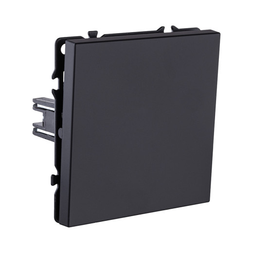 Выключатель кнопочный 1-клавишный 10А/250В, черный матовый Kollinger Eclipse EC-006BK