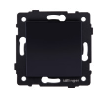 Выключатель 1-клавишный 10А/250В, изогнутый, черный Kollinger REA-R-001BK для Aspekt, Eleganz, Reflex