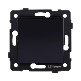 Выключатель 1-клавишный 10А/250В, изогнутый, черный Kollinger REA-R-001BK для Aspekt, Eleganz, Reflex