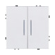 Выключатель 2-клавишный 10А/250В с LED подсветкой, белый глянцевый Kollinger Eclipse EC-010WG