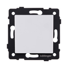 Выключатель 1-клавишный проходной 10А/250В, белый Kollinger REA-S-003WH для Aspekt, Eleganz, Reflex