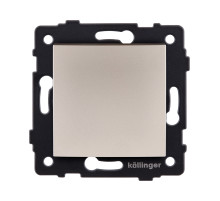 Выключатель 1-клавишный 10А/250В, изогнутый, золотой Kollinger REA-R-001GD для Aspekt, Eleganz, Reflex