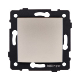 Выключатель 1-клавишный 10А/250В, изогнутый, золотой Kollinger REA-R-001GD для Aspekt, Eleganz, Reflex