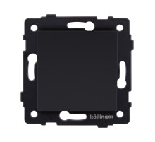 Выключатель кнопочный 1-клавишный 10А/250В, черный матовый Kollinger REA-S-005BM для Aspekt, Eleganz, Reflex
