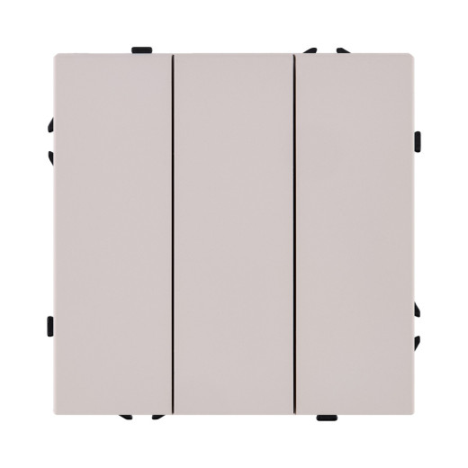 Трехклавишный выключатель 10А/250В Кашемир матовый Kollinger Eclipse EC-710CM