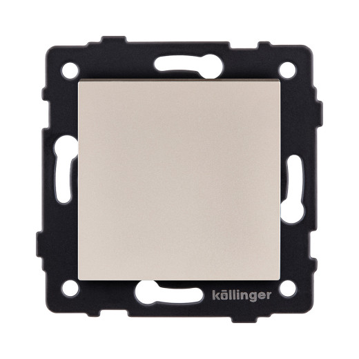 Выключатель кнопочный 1-клавишный 10А/250В, золотой Kollinger REA-S-005GD для Aspekt, Eleganz, Reflex