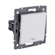 Выключатель 1-клавишный 10А/250В с LED подсветкой, белый матовый Kollinger REA-S-002WM для Aspekt, Eleganz, Reflex