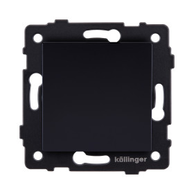 Выключатель 1-клавишный проходной 10А/250В, черный Kollinger REA-S-003BK для Aspekt, Eleganz, Reflex