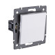 Выключатель 1-клавишный проходной 10А/250В, белый Kollinger REA-S-003WH для Aspekt, Eleganz, Reflex