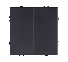 Выключатель 2-клавишный проходной 10А/250В, черный матовый Kollinger Eclipse EC-005BK