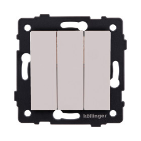 Выключатель 3-клавишный 10А/250В, кашемир матовый Kollinger REA-S-012CM для Aspekt, Eleganz, Reflex