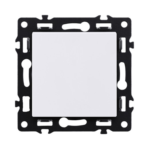 Выключатель 1-клавишный проходной 10А/250В, белый Kollinger Asthetik AS-002WH