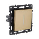 Выключатель 1-клавишный 10А/250В с LED подсветкой, золотой Kollinger Asthetik AS-007GD