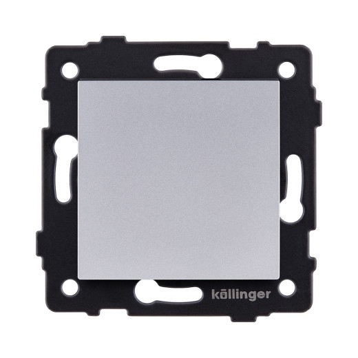 Выключатель 1-клавишный 10А/250В, серый Kollinger REA-S-001GY для Aspekt, Eleganz, Reflex