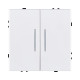 Выключатель 2-клавишный 10А/250В с LED подсветкой, белый матовый Kollinger Eclipse EC-010WH